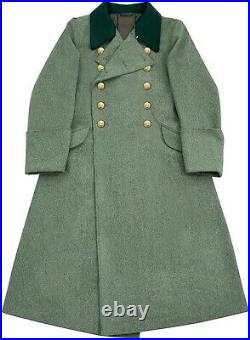WW2 Army German M36 Flied Grey General Greatcoat Repro Army Trench Coat