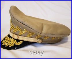 WW2 Douglas MacArthur Admiral General Officers Visor Hat Cap Schirmuttzen