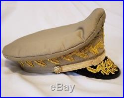 WW2 Douglas MacArthur Admiral General Officers Visor Hat Cap Schirmuttzen