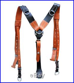 WW2 GERMAN ARMY Leather Equipment Combat Y-STRAPS Load Bearing Y STRAP-L342