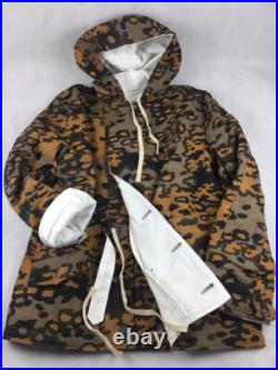 WW2 GERMAN AUTUMN OAK LEAF CAMO WINTER REVERSIBLE PARKA WWII Repro Double-sided