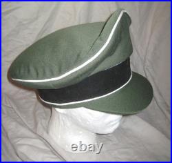 WW2 GERMAN ELITE cloth visor Gabardine wool crusher cap Hat various Sizes
