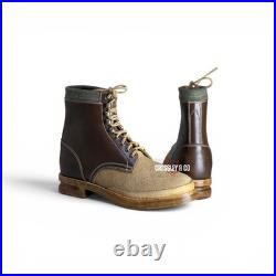 WW2 GERMAN GEBIRGSJÄGER BROWN MOUNTAIN TROOPS LEATHER ANKLE BOOTS, Made to size