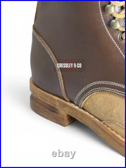 WW2 GERMAN GEBIRGSJÄGER BROWN MOUNTAIN TROOPS LEATHER ANKLE BOOTS, Made to size