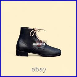 WW2 GERMAN M37 ANKLE BOOTS BLACK LEATHER SCHNÜRSCHUHE REPRO, Made To Size