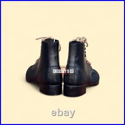 WW2 GERMAN M37 ANKLE BOOTS BLACK LEATHER SCHNÜRSCHUHE REPRO, Made To Size