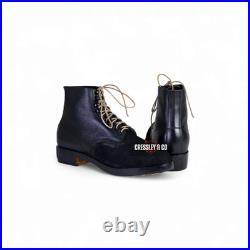 WW2 GERMAN M37 BLACK LOW BOOTS HOBNAIL SOLE MARCHING BOOTS REPRO, Made to Size