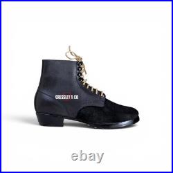 WW2 GERMAN M37 BOOTS BLACK DYED WITH ORIGINALS HOBNAILS, Made to Size