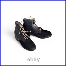 WW2 GERMAN M37 BOOTS BLACK DYED WITH ORIGINALS HOBNAILS, Made to Size