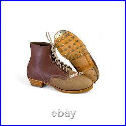 WW2 GERMAN M37 SUEDE LOW BOOTS ORIGINAL HOBNAILS ACCURATE REPRO, Made to Size