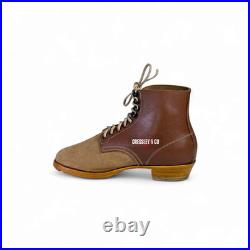 WW2 GERMAN M37 SUEDE LOW BOOTS ORIGINAL HOBNAILS ACCURATE REPRO, Made to Size