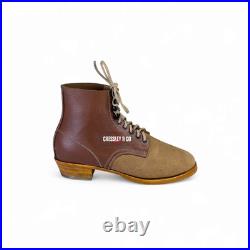 WW2 GERMAN M37 SUEDE LOW BOOTS ORIGINAL HOBNAILS ACCURATE REPRO, Made to Size