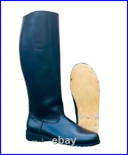 WW2 GERMAN OFFICER LEATHER BOOTS, MEN'S BLACK RIDING BOOTS All Size available