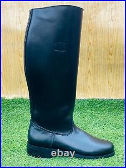 WW2 GERMAN OFFICER LEATHER BOOTS, MEN'S BLACK RIDING BOOTS All Size available