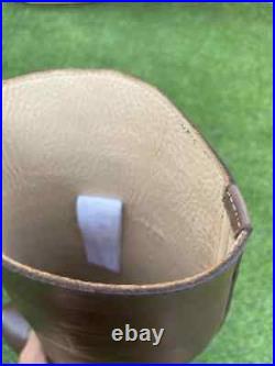 WW2 GERMAN OFFICER LEATHER BOOTS, MEN'S BROWN RIDING BOOTS All Size Available