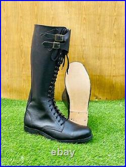 WW2 GERMAN SA KAMPFZEIT TALL OFFICER LEATHER BOOTS BLACK All Sizes available