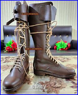 WW2 GERMAN SA KAMPFZEIT TALL OFFICER LEATHER BOOTS BROWN All Sizes available
