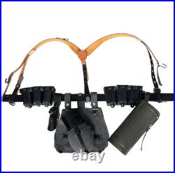 WW2 German 98K Soldier Leather Equipment Bag Set Belt Historical Replica Collect