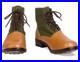 WW2 German Afrika Korps DAK Low Boots Tan Leather Canvas Lace Up Military Repro