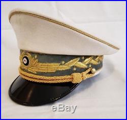WW2 German Airforce Air Marshal Generals Officers Visor Hat Cap Schirmmützen