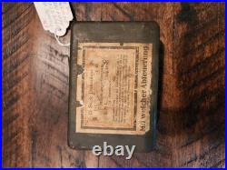 WW2 German Army BRENNZUNDER 24 Grenade Fuse Box. WWII historical Collection