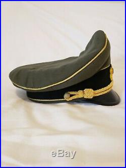 WW2 German Army Generals Officers Everyday Service Visor Hat Cap Schirmuttzen