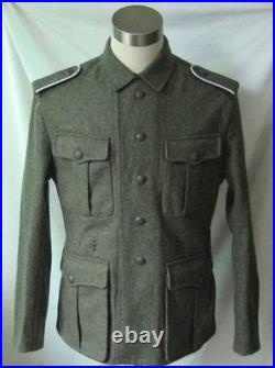 WW2 German Army M40 Field Grey Wool Tunic Feldbluse Reproduction Military Jacket