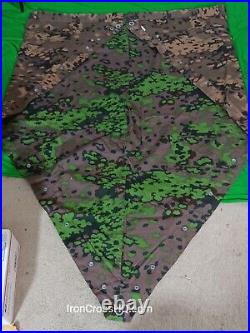 WW2 German Army Oakleaf Camo Zeltbahn Oak Camouflage Poncho #2