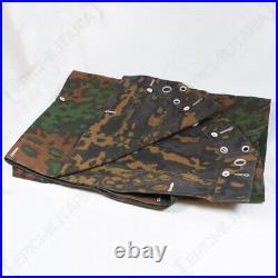 WW2 German Army Oakleaf Camo Zeltbahn Oak Camouflage Poncho with Straps