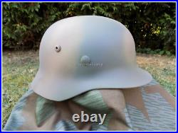 WW2 German Army WH, ELITE 3 Colours Normandy D-DAY 1944 Camo M35 Helmet Repro