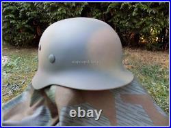 WW2 German Army WH, ELITE 3 Colours Normandy D-DAY 1944 Camo M35 Helmet Repro