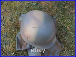 WW2 German Army WH, ELITE 3 Colours Normandy D-DAY 1944 Camo M35 Helmet Repro