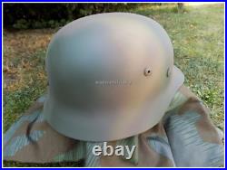 WW2 German Army WH, ELITE 3 Colours Normandy D-DAY 1944 Camo M35 Helmet Repro