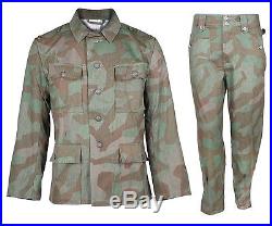WW2 German Army Wh M43 Splinter Field Tunic And Trousers Military Uniform S