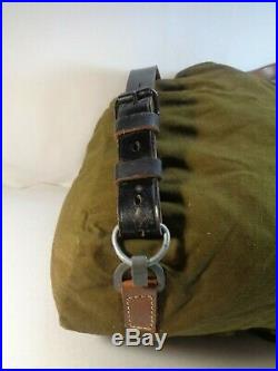WW2 German Canvas & Leather Rucksack Backpack NICE