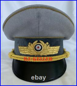 WW2 German Chief Of Staff Luftwaffe General Officers Visor Hat Cap (Janka Made)
