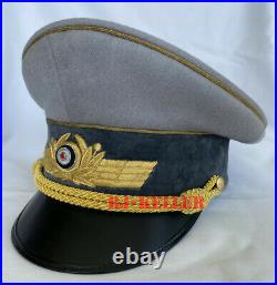 WW2 German Chief Of Staff Luftwaffe General Officers Visor Hat Cap (Janka Made)