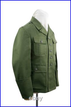 WW2 German DAK/Tropical Afrikakorps M43 officer olive field tunic