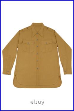 WW2 German DAK Tropical Afrikakorps Sand Long Sleeve Shirt
