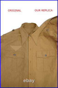 WW2 German DAK Tropical Afrikakorps Sand Long Sleeve Shirt