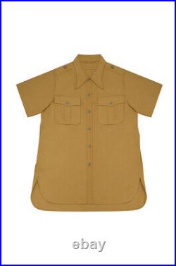 WW2 German DAK Tropical Afrikakorps Sand Short Sleeve Shirt