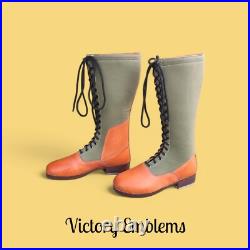 WW2 German DAK Tropical High Boots-Repro with Hobnailed Sole, All Sizes Available