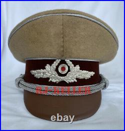 WW2 German Diplomatic Army Military Peaked Officers Visor Hat Cap (Janka Made)