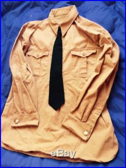 WW2 German Elite Allgemeine M34 Tan Woven Shirt M Size 38