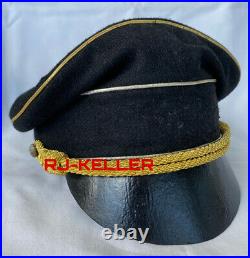 WW2 German Elite Chancellor Body Guard General Officers Crusher Visor Hat Cap