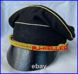 WW2 German Elite Chancellor Body Guard General Officers Crusher Visor Hat Cap