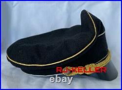 WW2 German Elite Chancellor Body Guard General Officers Crusher Visor Hat Cap