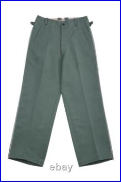 WW2 German Elite Fieldgrey Gabardine Straight Trousers With Pipe