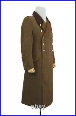 WW2 German Elite General Brown Wool Greatcoat