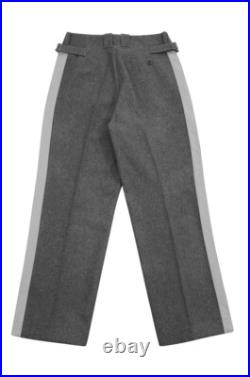 WW2 German Elite General Stone Grey Wool Straight Trousers